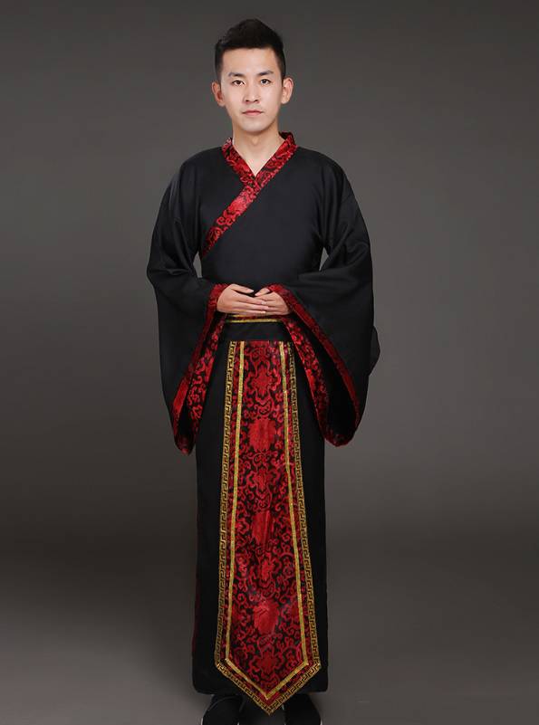 Trang phục Hán phục nam đỏ đen
