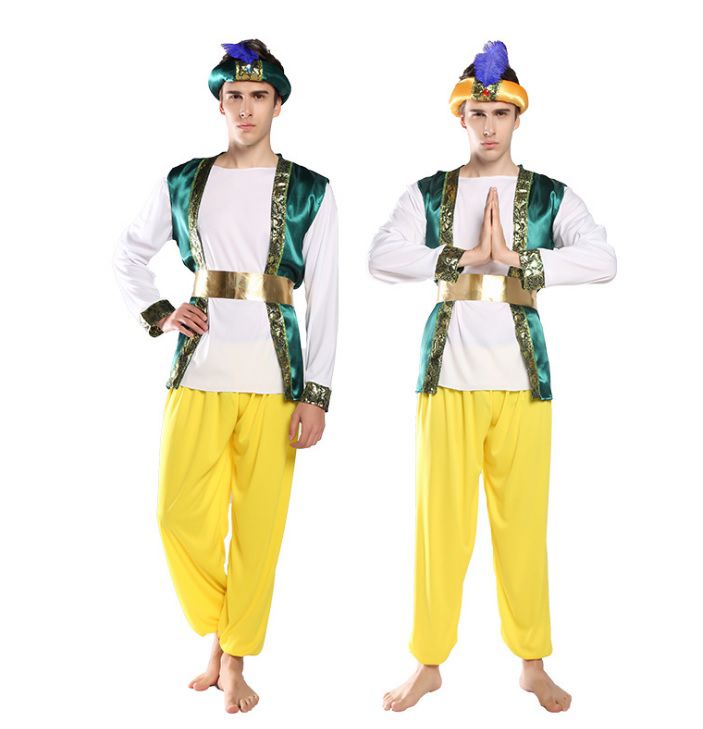Trang phục Ấn Độ nam xanh lá vàng