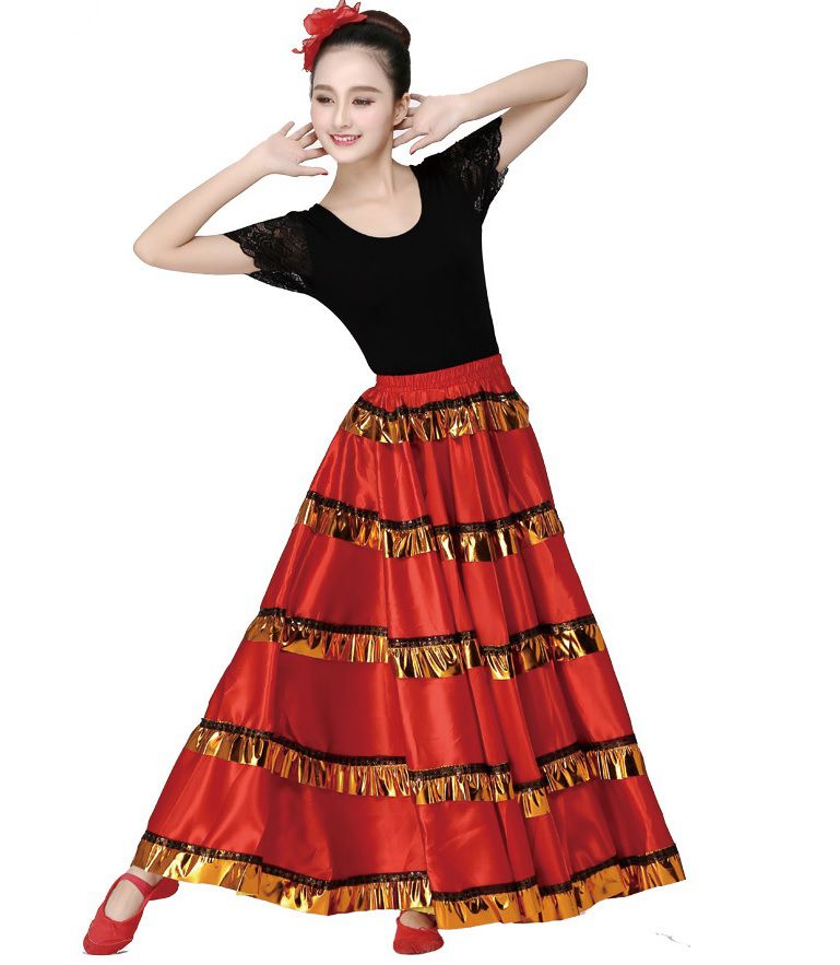 Váy Tây Ban Nha Flamenco Vàng Đỏ