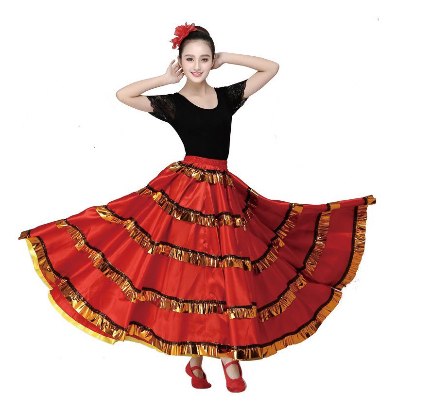Váy Tây Ban Nha Flamenco Vàng Đỏ