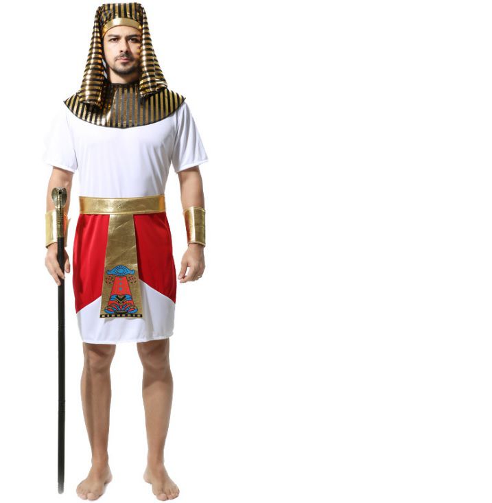 Trang phục Pharaon Ai Cập đỏ trắng