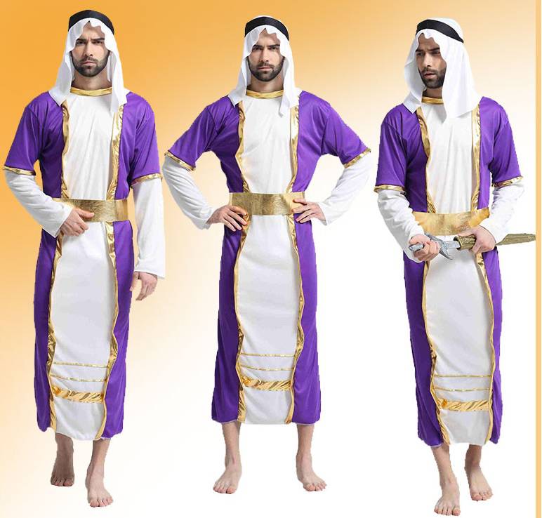 Trang Phục Cosplay Hoàng Tử Ả Rập màu tím