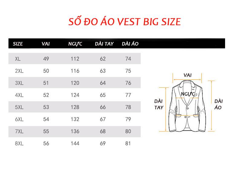 Áo vest Big Size 100 – 130Kg