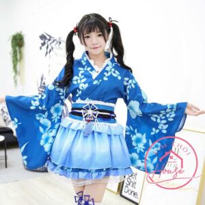 Kimono Xanh ngắn cosplay lolita