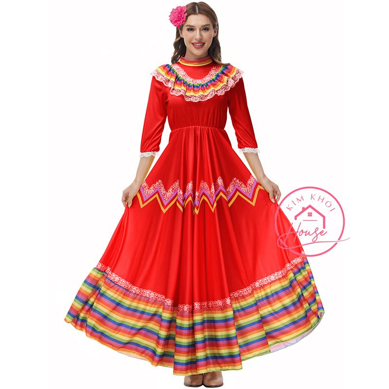 Trang phục Mexico Nữ Màu Đỏ