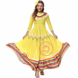 Trang phục Mexico Nữ Màu Vàng