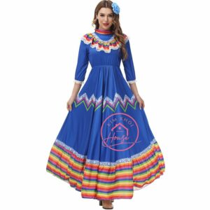 Trang phục Mexico Nữ Màu Xanh