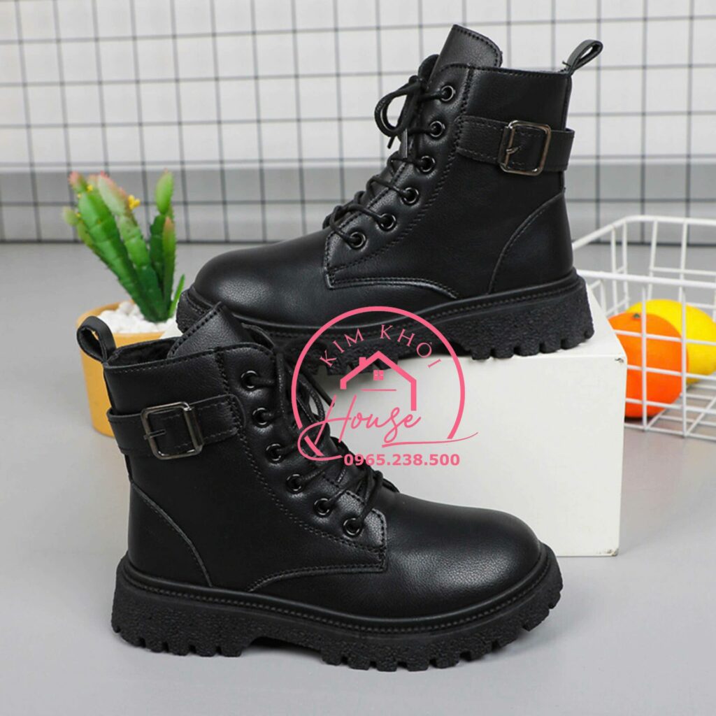 GIÀY BOOT NỮ CỔ THẤP MÀU ĐEN