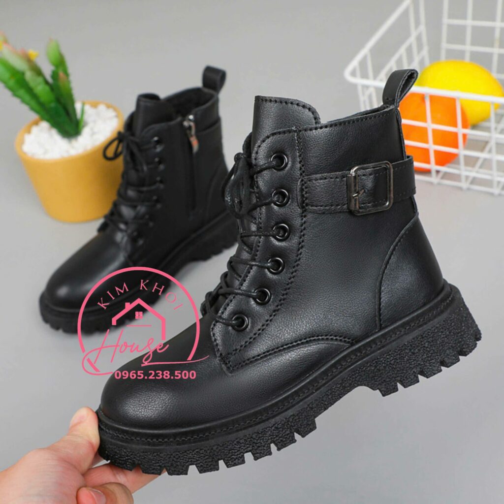 GIÀY BOOT NỮ CỔ THẤP MÀU ĐEN