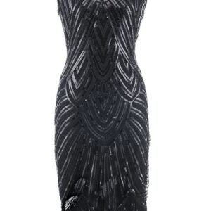 Đầm Gatsby Đen Tay Lỡ, Trang Phục Thập Niên 1920