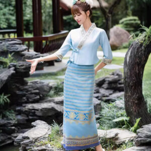 Trang Phục Thái Lan Nữ Xanh Ngọc
